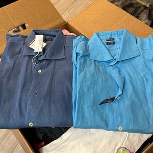 Spada Italian Linen men’s dress shirts bundle NWT